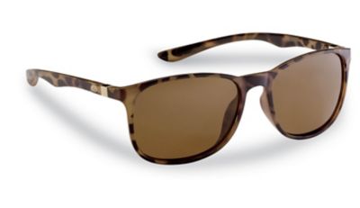 Flying Fisherman Una Sunglasses, Matte Tortoise Frame with Amber Lenses, Small
