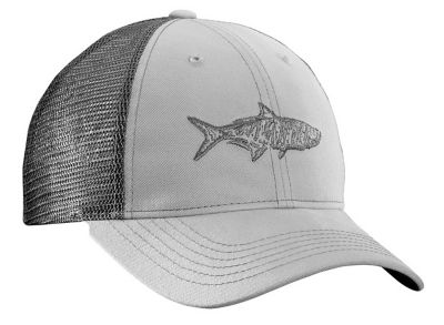 Flying Fisherman Tarpon Trucker Hat, Gray/Charcoal