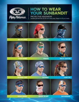 Image showing  Wind-Resistant SunBandit Headwear, Pasta Blue Water