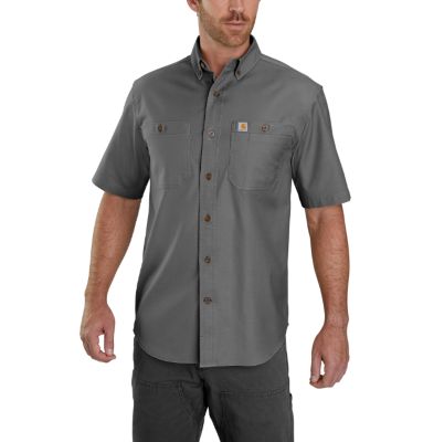 Carhartt Men's Rugged Flex Short-Sleeve Button-Down Work Shirt -  61219604