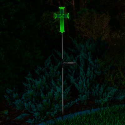 Image showing  31.5 in. Solar-Powered Cross Light