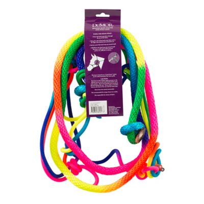Image showing  Rope Horse Halter with 7 ft. Detachable Lead, Rainbow