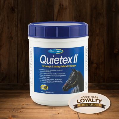 Farnam Quietex II Horse Focusing and Calming Pellets, 1.625 lb.