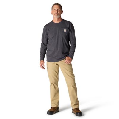 Image showing 7 th Carhartt Men's K126 Loose Fit Long-Sleeve Workwear Pocket T-Shirt