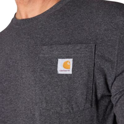 Image showing 9 th Carhartt Men's K126 Loose Fit Long-Sleeve Workwear Pocket T-Shirt