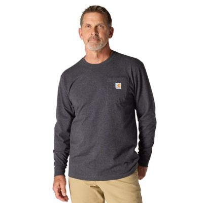 Image showing 1 th Carhartt Men's K126 Loose Fit Long-Sleeve Workwear Pocket T-Shirt