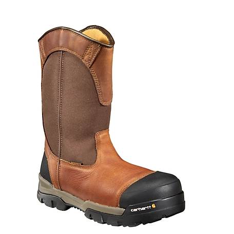 Carhartt Men's Ground Force Pull-On Composite Toe Wellington Work Boots ...