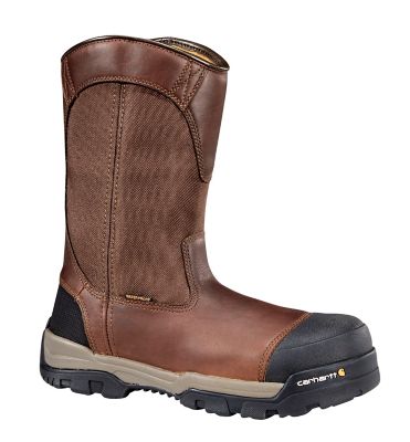 Image showing 2 th Carhartt Men's Ground Force Pull-On Wellington Composite Toe Work Boots, EVA Midsole, 10 in.