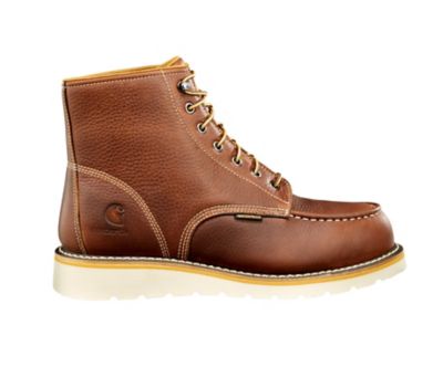 Image showing  Men's Wedge Waterproof Steel Toe Work Boots, Tan, 6 in.