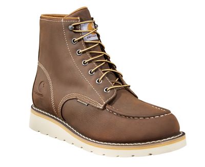 Carhartt Men's Waterproof Wedge Steel Toe Work Boots, Brown Oil Tanned Leather, 6 in.