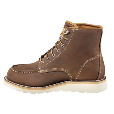 Image showing  Men's Waterproof Wedge Steel Toe Work Boots, Brown Oil Tanned Leather, 6 in.