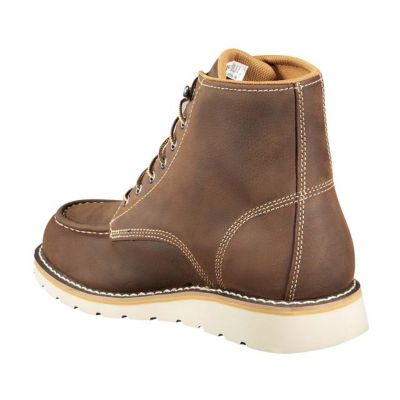 Image showing  Men's Waterproof Wedge Steel Toe Work Boots, Brown Oil Tanned Leather, 6 in.