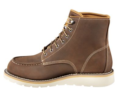 Image showing  Men's Waterproof Wedge Steel Toe Work Boots, Brown Oil Tanned Leather, 6 in.