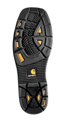 Image showing  Men's Rugged Flex Square Steel Toe Wellington Work Boots, Black PU-Coated Leather, 11 in.