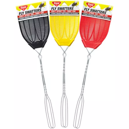 Enoz Plastic Head Fly Swatters 2 Pack Fly Swatters & Zappers