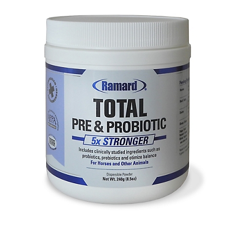 Ramard Total Pre and Probiotic for Horses and Other Animals, 8.5 oz.