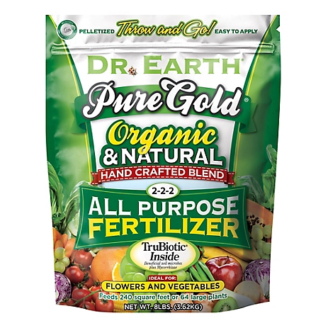 Dr. Earth 8 lb. 240 sq. ft. Pure Gold All-Purpose Fertilizer
