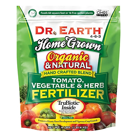 Dr. Earth 4 lb. 60 sq. ft. Home Grown Tomato Vegetable and Herb Fertilizer