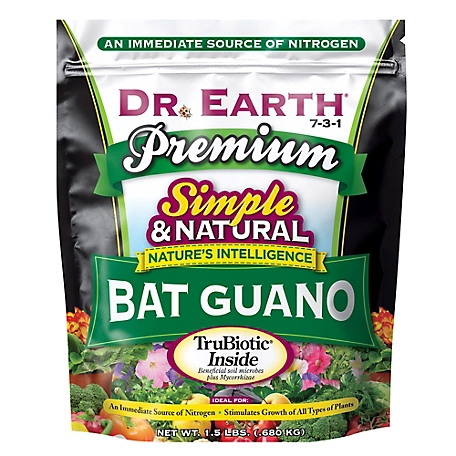 Dr. Earth 1.5 lb. 60 sq. ft. Pure and Natural Bat Guano All-Purpose Fertilizer