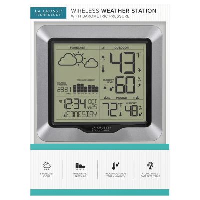 Image showing 5 th La Crosse Technology Weather Station with Forecast Atomic Time, Wireless