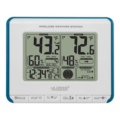 La Crosse Technology Wireless Weather Station with Moon Phase It works very well, I especially like knowing the indoor and outdoor temps and humidity