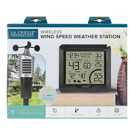 La Crosse Technology Wind Speed Weather Station, Black