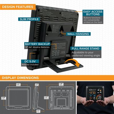 Image showing 7 th La Crosse Technology Wind Speed Weather Station with Color Display