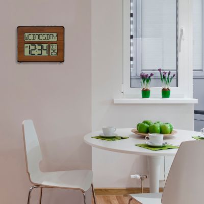 Image showing 7 th La Crosse Technology Digital Atomic Wall Clock with White Backlight, 9.84 in.