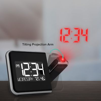 Image showing  Projection Alarm Clock with Indoor Temp and Humidity