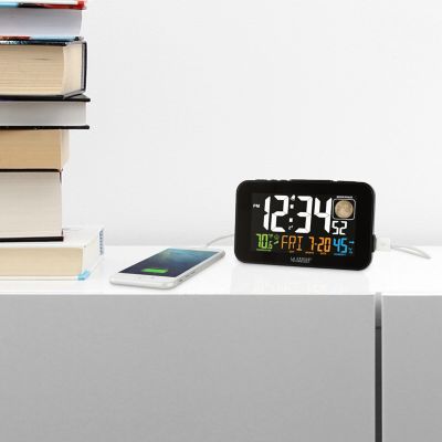 Image showing 5 th La Crosse Technology Digital Atomic Color Alarm Clock with Indoor Temp and Humidity, 5.56 in.