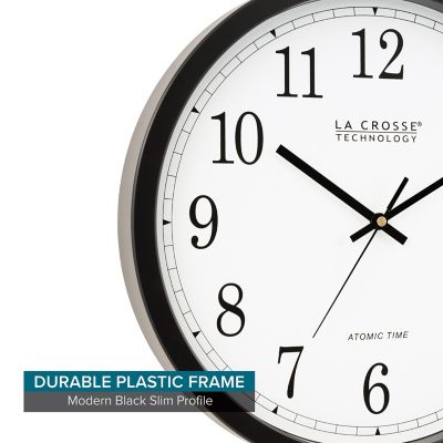 Image showing 5 th La Crosse Technology Atomic Analog Wall Clock, 14 in.