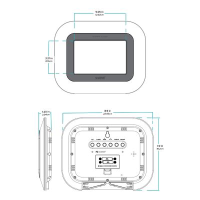 Image showing  Digital Atomic Wall Clock with Indoor Temp, 8.95 in.