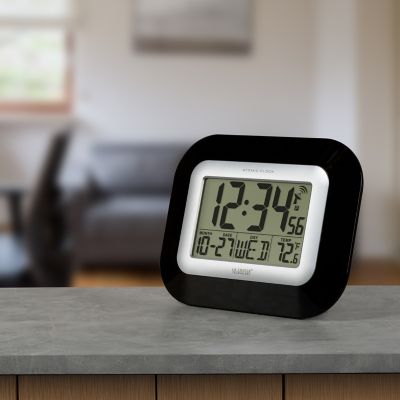 Image showing 7 th La Crosse Technology Digital Atomic Wall Clock with Indoor Temp, 8.95 in.