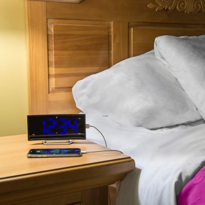 Image showing  Atomic Curve LED Alarm Clock with USB Port