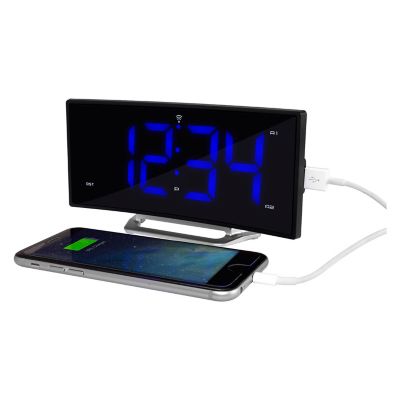Image showing  Atomic Curve LED Alarm Clock with USB Port