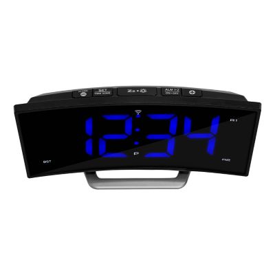Image showing 6 th La Crosse Technology Atomic Curve LED Alarm Clock with USB Port