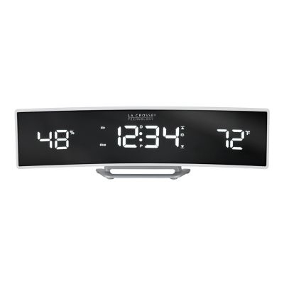 La Crosse Technology White Curved LED Alarm Clock with Temp and Humidity It was bonus that it shows the room humidity and temperature