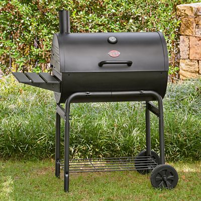 Image showing  Deluxe Barrel Charcoal Grill, 850 sq. in., Black