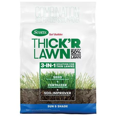 Scotts Grass Seed Mix for Lawn and Shade 12 lb 1 200 sq ft Turf Builder Thick'R Grass Seed