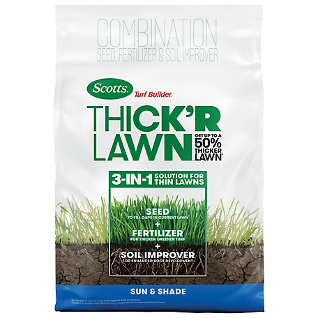 Scotts 12 lb. Turf Builder Thick'R Lawn Sun and Shade Grass Seed Mix