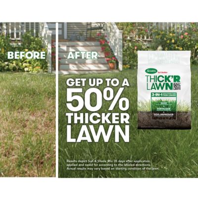 Image showing  12 lb. 1,200 sq. ft. Turf Builder Thick'R Lawn Sun and Shade Grass Seed Mix