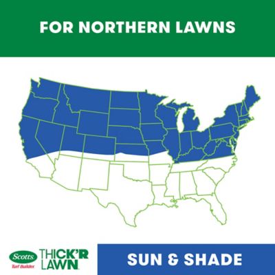 Image showing 8 th Scotts 12 lb. 1,200 sq. ft. Turf Builder Thick'R Lawn Sun and Shade Grass Seed Mix
