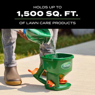 Image showing  1,500 sq. ft. Capacity Whirl Hand-Powered Spreader for Grass Seed, Fertilizer, Salt and Ice Melt