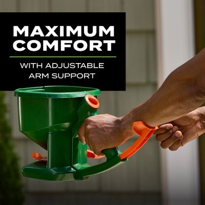 Image showing  1,500 sq. ft. Capacity Whirl Hand-Powered Spreader for Grass Seed, Fertilizer, Salt and Ice Melt