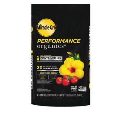 Miracle-Gro 6 qt. Performance Organics All-Purpose Container Mix Rich soil for your potted plants