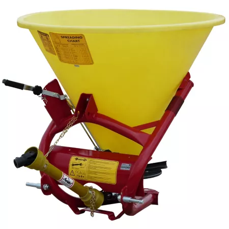 Behlen Country 3-Point Poly Fertilizer Spreader 500 lb Capacity Yellow Spreaders & Seeders