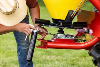 Image showing  500 lb. Capacity 3-Point Poly Fertilizer Spreader, Yellow