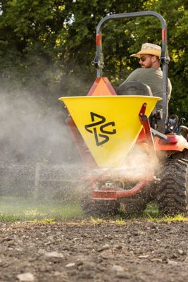Image showing  500 lb. Capacity 3-Point Poly Fertilizer Spreader, Yellow