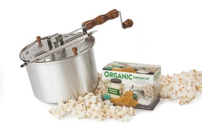 Wabash Valley Farms Whirley-Pop Stovetop Popcorn Popper and Organic Popping Kit