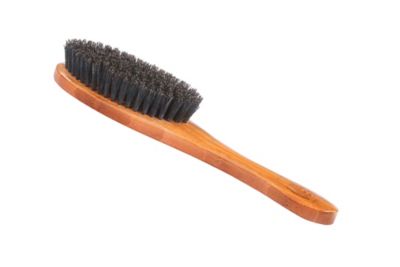 Bass Shine & Condition Pet Brush, 100% Premium Natural Bristle, SOFT Pure Bamboo Handle, Oak Wood Finish, A15 - DB